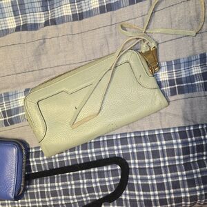 Aimee Kestenberg Elegant Cream Leather Women's Clutch